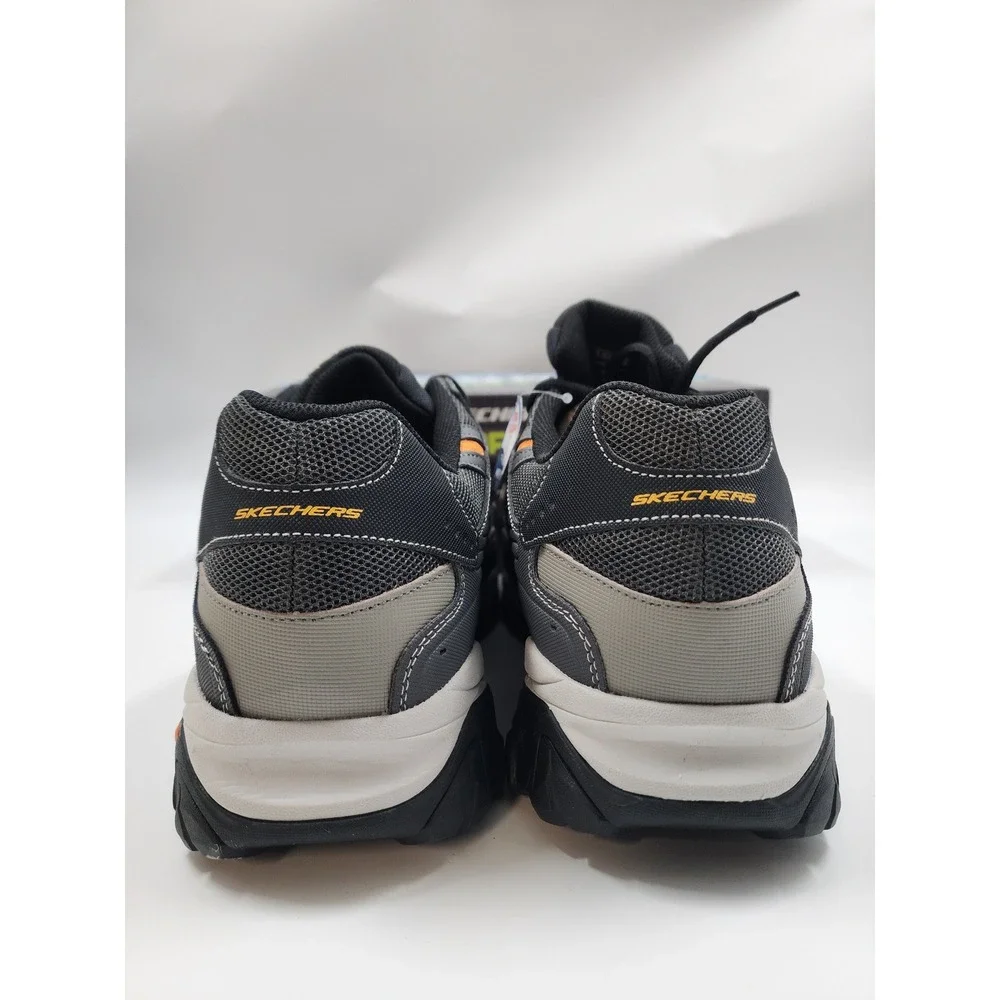 Skechers After Burn Memory Foam Mens Extra Wide Charcoal Grey Sneakers 50125EWW